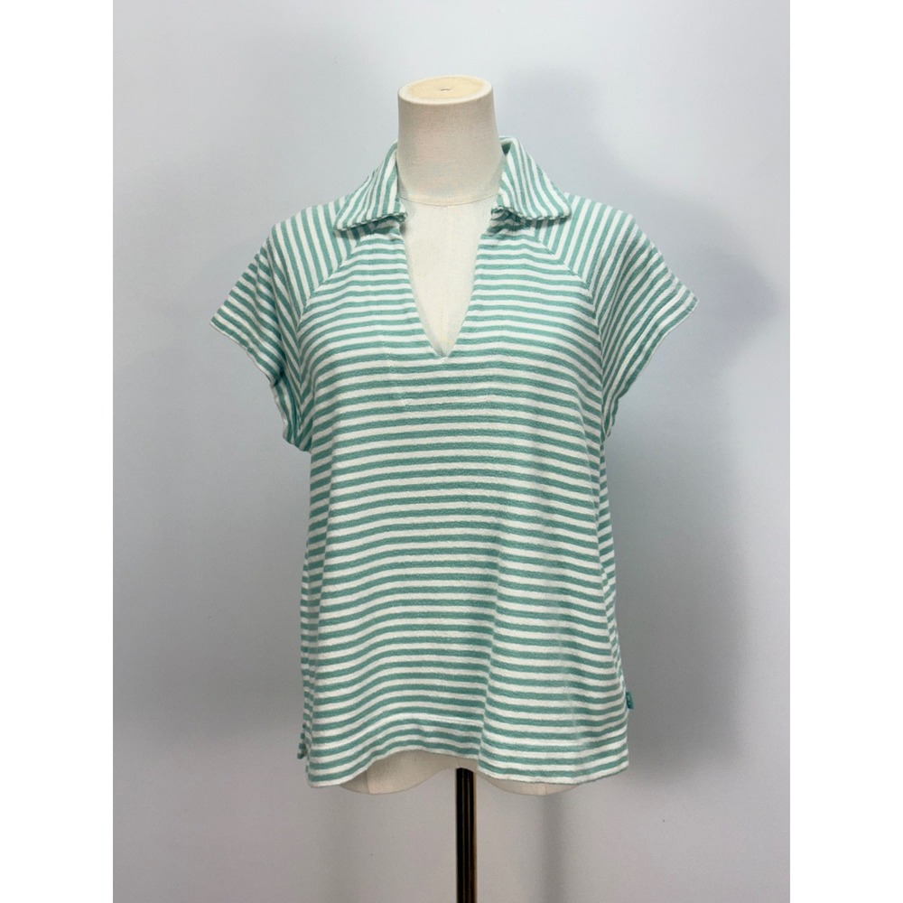 Free Assembly Striped T-Shirt Bundle Yellow Ringer Tee & Green V-Neck Terry Top - Picture 14 of 16
